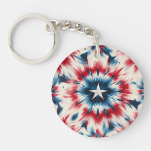 USA Star "one nation under God" Key Ring