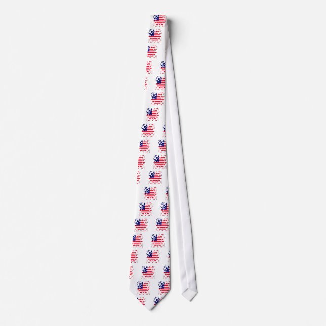 USA Star Spangled Love My Country of Love Tie (Front)
