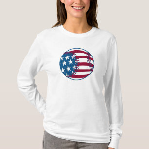 USA Stars and Stripes Baseball T-Shirt