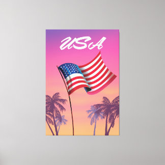USA Stars and stripes Canvas Print