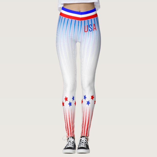 USA Stars and Stripes (cust.) Leggings (Front)