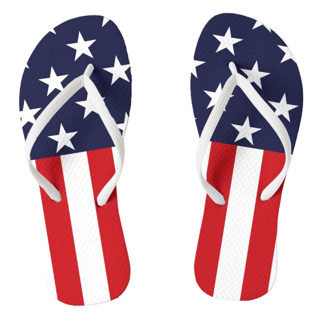 USA Stars and Stripes Flip Flops (Footbed)