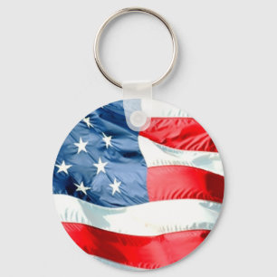 USA Stars and Stripes Keychain