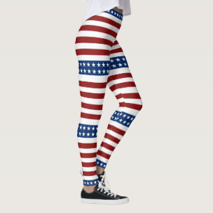 USA Stars and Stripes Leggings