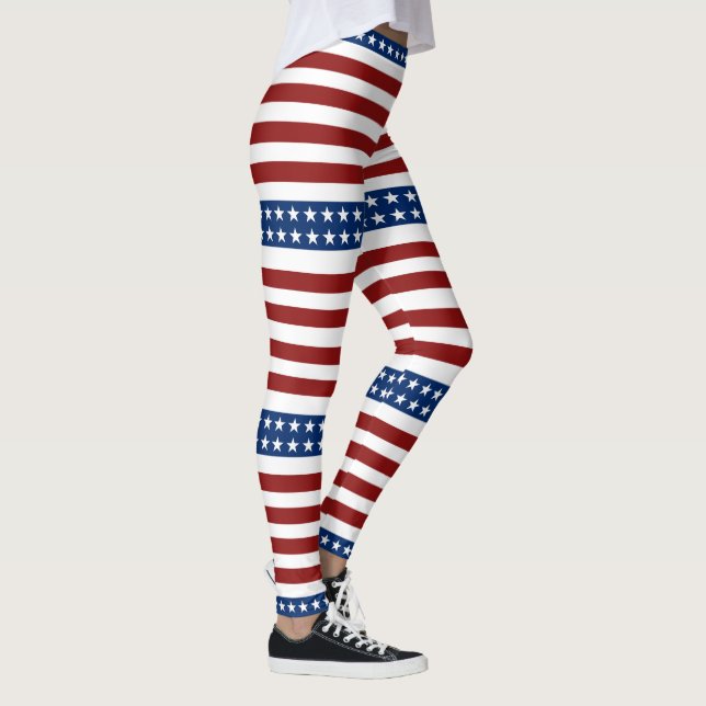 USA Stars and Stripes Leggings (Right)