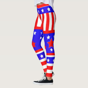 USA Stars and Stripes Leggings