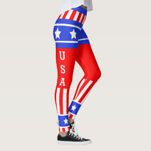 USA Stars and Stripes Leggings