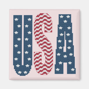 USA Stars and Stripes Magnet
