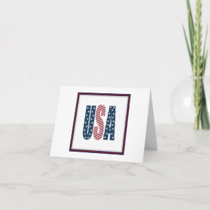 USA Stars and Stripes Notecard