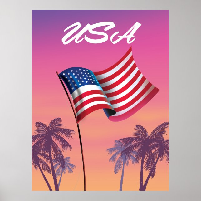 USA Stars and stripes Poster (Front)