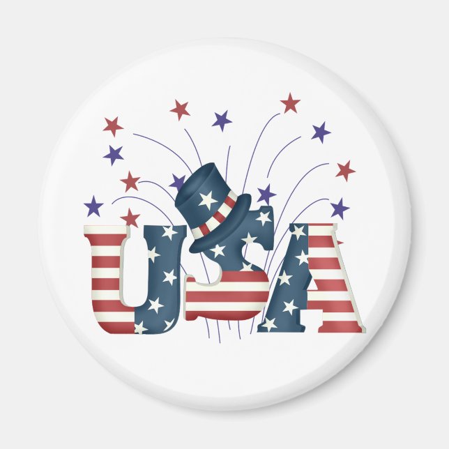 USA Stars and Stripes T-shirts and Gifts Magnet (Front)