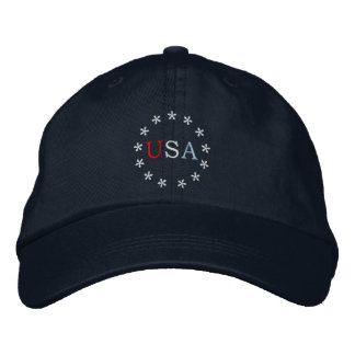 USA Stars Embroidered Hat