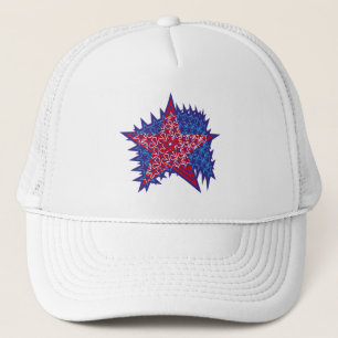 USA STARS FLAG BY MASANSER PIXELAT TRUCKER HAT
