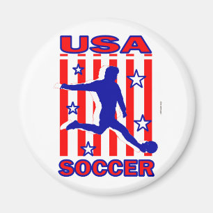 USA Stars N Stripes Soccer Magnet