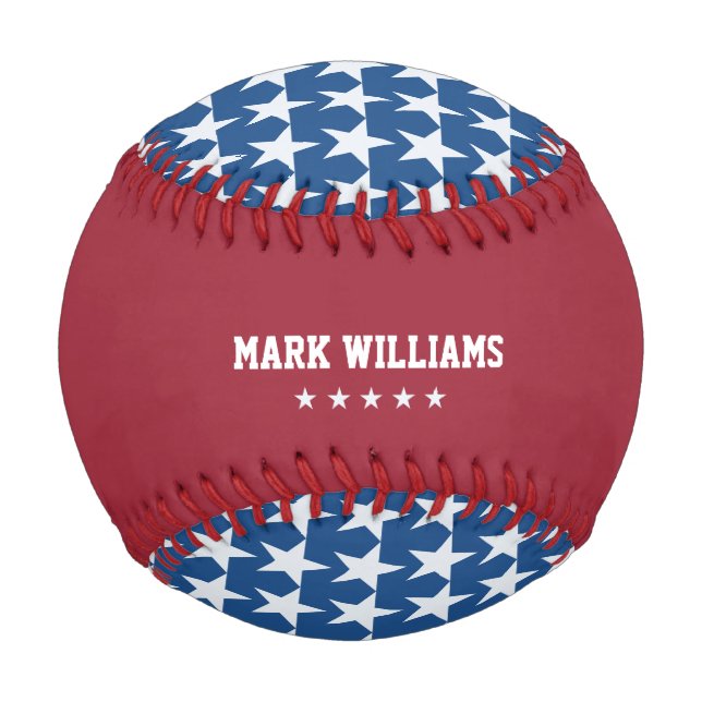 USA stars personalised Baseball (Front)
