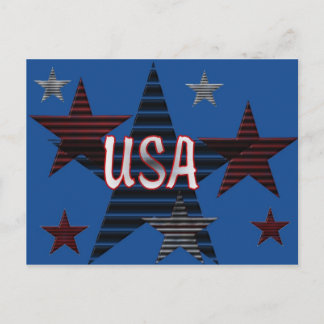 USA Stars Postcard