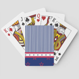 USA Stars Stripes Red White Blue Patriotic Game Playing Cards