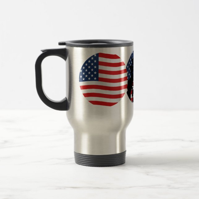 USA Stars & Stripes / Uncle Sam Travel Mug (Left)