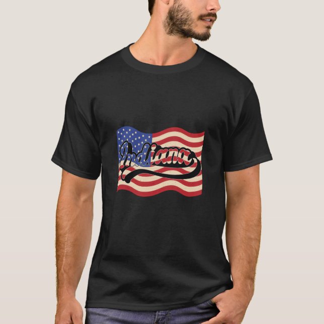 USA State America Indiana T-Shirt (Front)