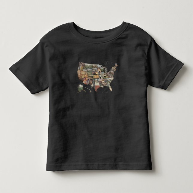 USA State Collage Toddler T-Shirt (Front)