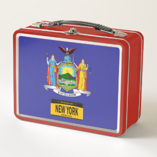 USA State Flag - New York Metal Lunch Box