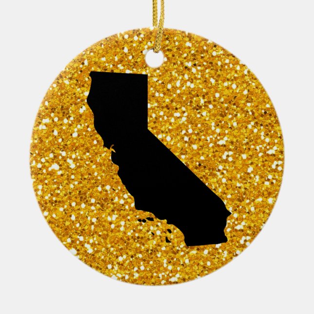 USA States California - SRF Ceramic Tree Decoration (Front)