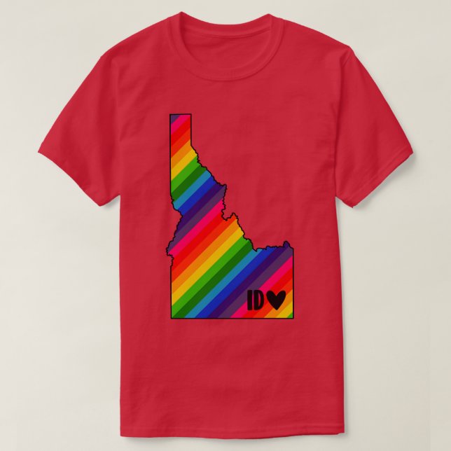 USA States Idaho rainbow TShirt (Design Front)