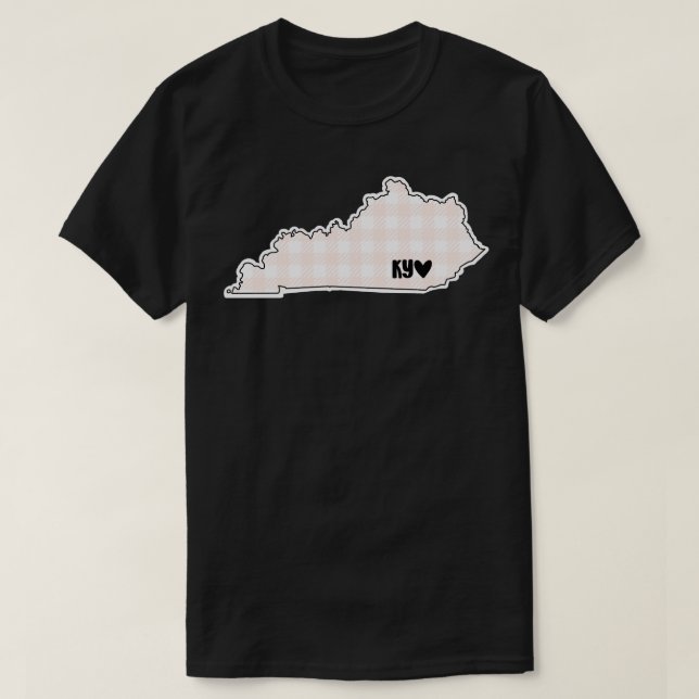 USA States Kentucky pink plaid TShirt (Design Front)
