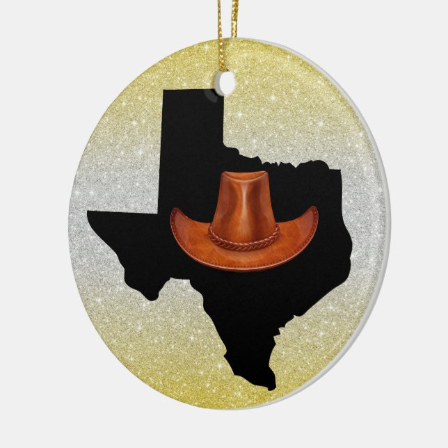 USA States Texas - See Back Ceramic Tree Decoration (Left)