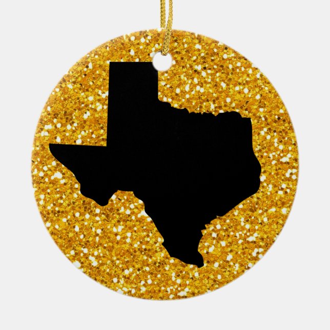 USA States Texas - SRF Ceramic Tree Decoration (Front)