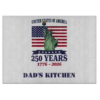 USA Statue of Liberty 250 Years 1776-2026 Cutting Board