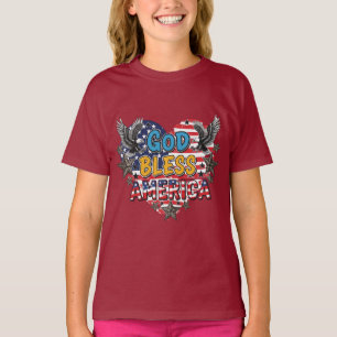 USA Strong  God Bless America T-shirt design 
