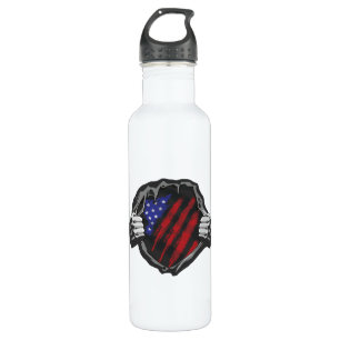 USA Superhero Costume Flag 710 Ml Water Bottle