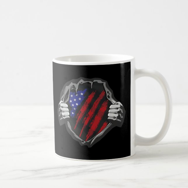 USA Superhero Costume Flag Coffee Mug (Right)