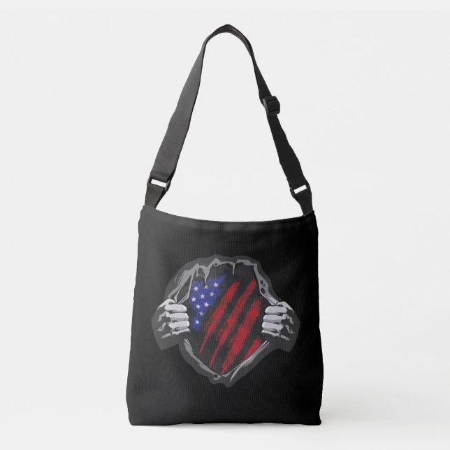 USA Superhero Costume Flag Crossbody Bag (Front)