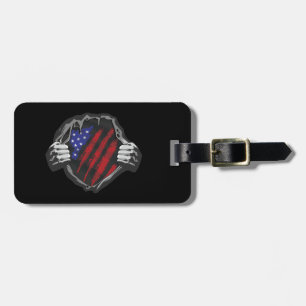 USA Superhero Costume Flag Luggage Tag