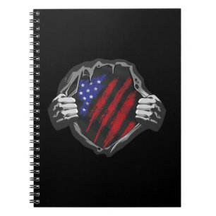 USA Superhero Costume Flag Notebook