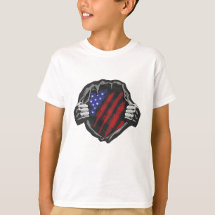 USA Superhero Costume Flag T-Shirt