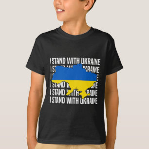 Usa Support Ukraine Flag Ukrainian Love I Stand Wi T-Shirt