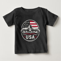 USA Swimmer American Flag Patriotic Swimming Badge