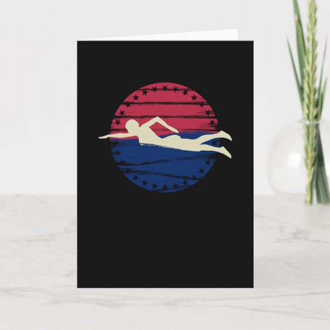 USA Swimmer Swimming Sport Athlete Card (Front)