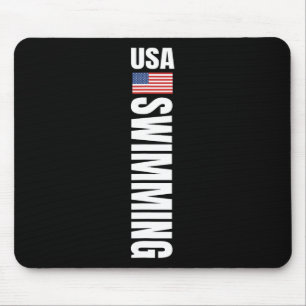 Usa Swimming American Flag Swim Sport Team Mouse Mat