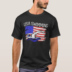 USA Swimming US Swim Aquatic Sport Athlete America T-Shirt