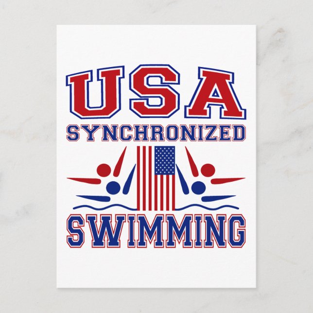 USA Synchronised Swimming Postcard (Front)