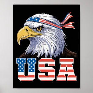 Usa T Shirt American Flag Men Women Kids Eagle Pat Poster