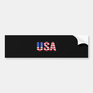 USA T Shirt Patriotic American Flag Men Women Kids Bumper Sticker