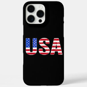 USA T Shirt Patriotic American Flag Men Women Kids iPhone 16 Pro Max Case