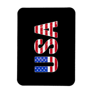 USA T Shirt Patriotic American Flag Men Women Kids Magnet