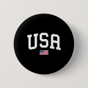 Usa T Shirt Women Men Kids Patriotic American Flag 6 Cm Round Badge
