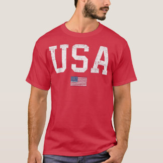 USA T  Women Men Kids Patriotic American Flag July T-Shirt